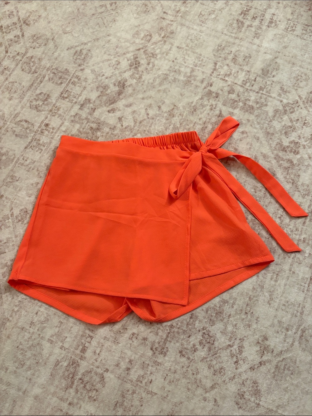 fab'rik Bright Coral Tie-Waist Skorts
